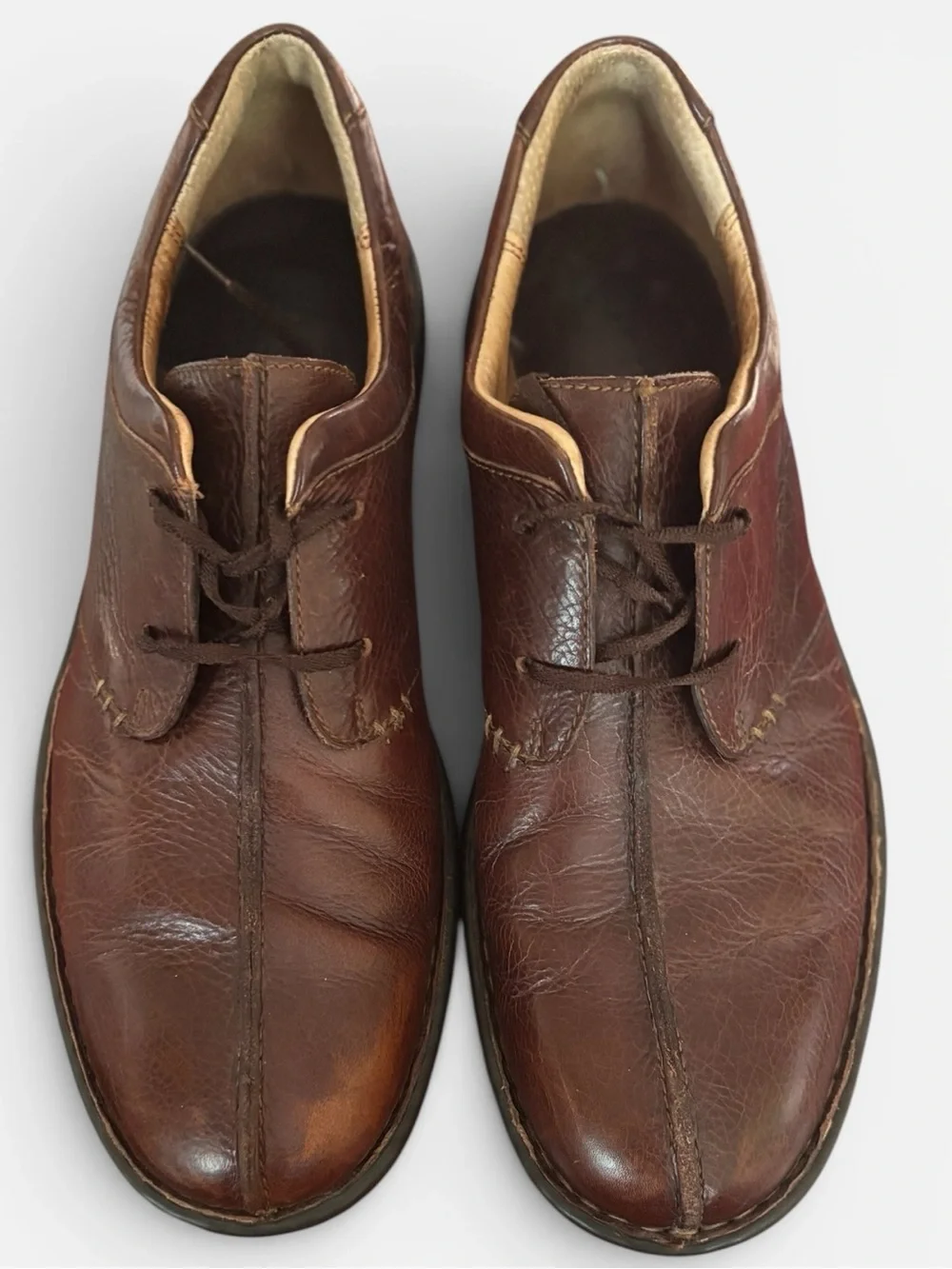 Born Ridgeway Cinnamon Brown Leather Oxford Shoes Size 11